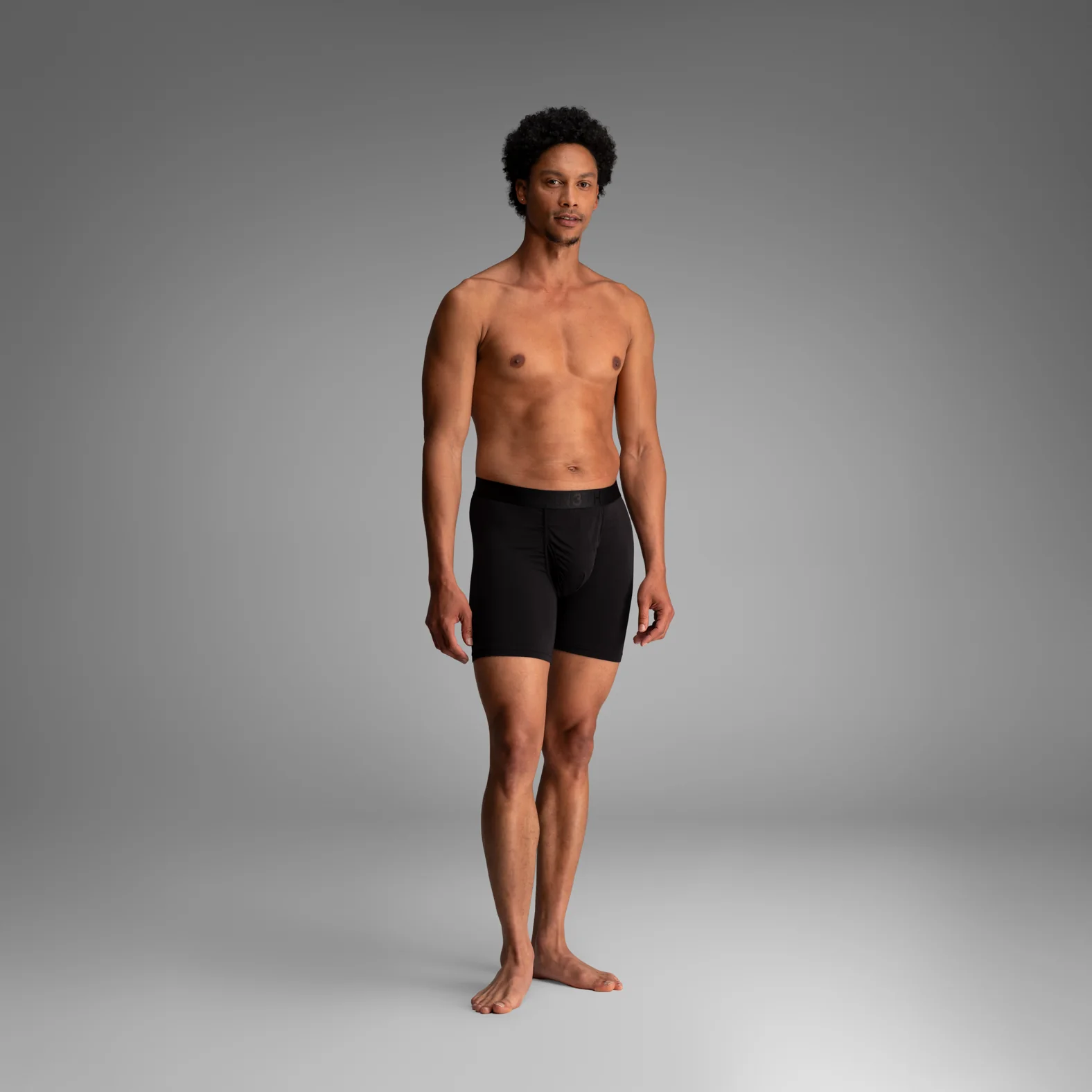 Classic Icon Boxer Brief With Fly: Black - Image 5