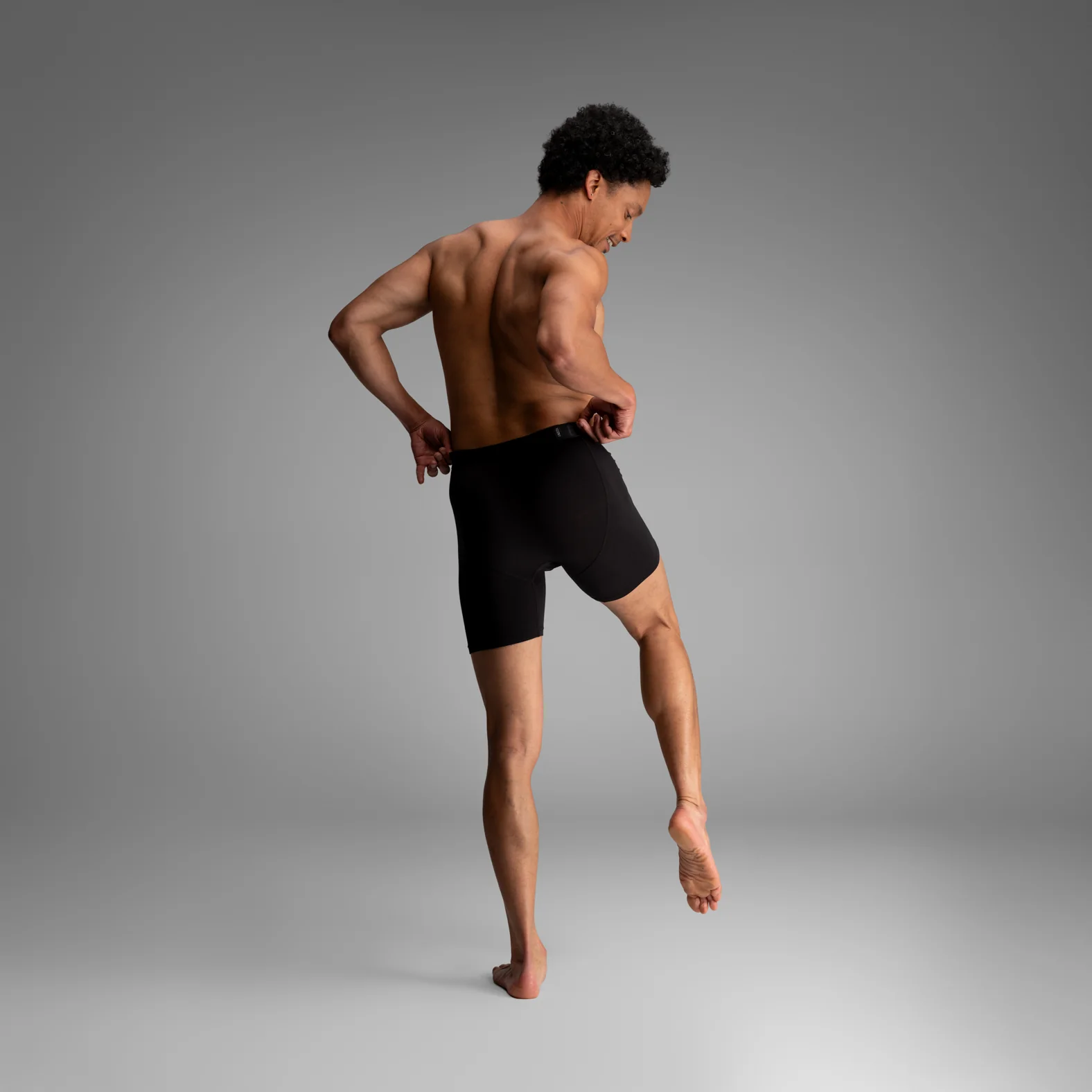 Classic Icon Boxer Brief With Fly: Black - Image 6