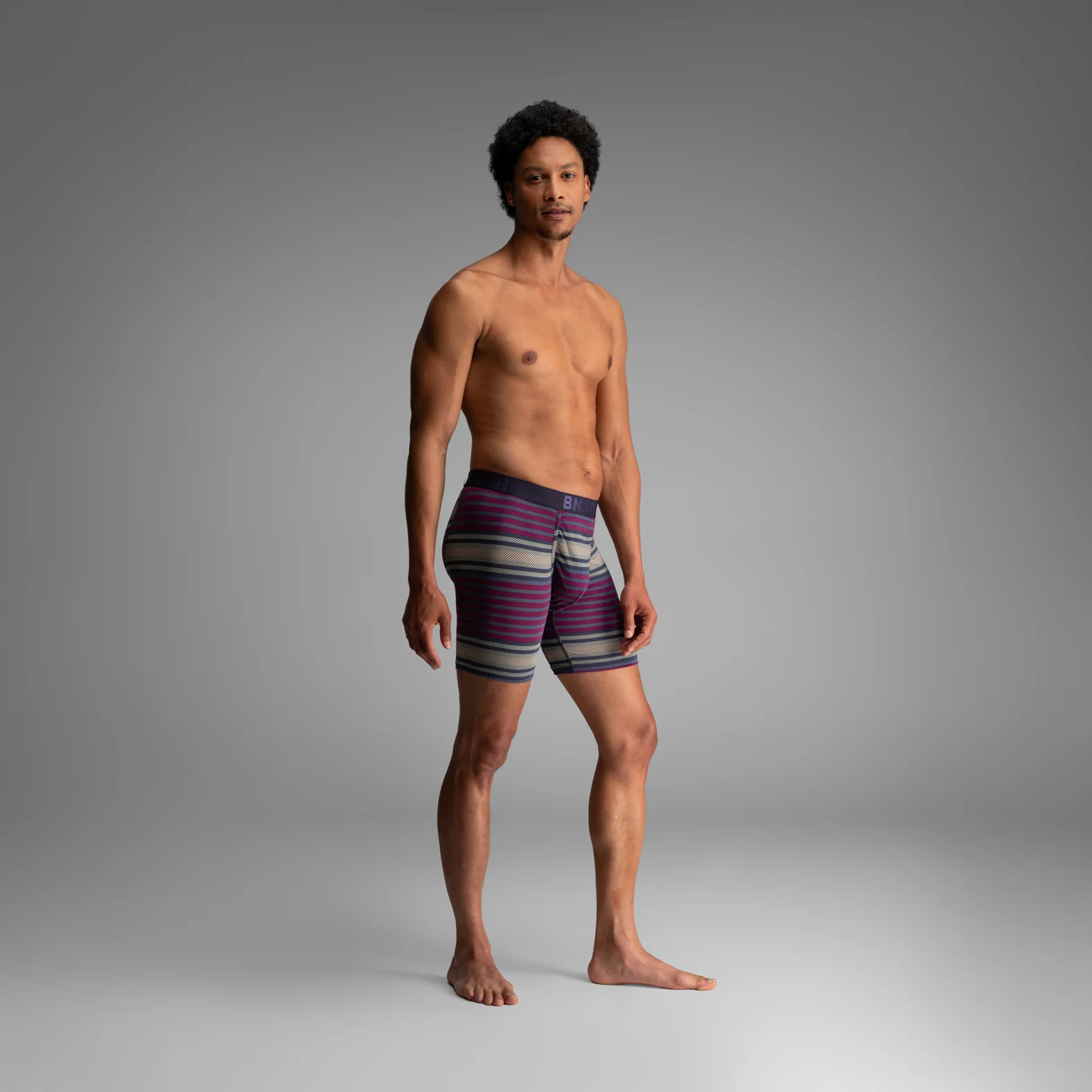 Classic Icon Boxer Brief:  Blanket Stripe - Navy - Image 4