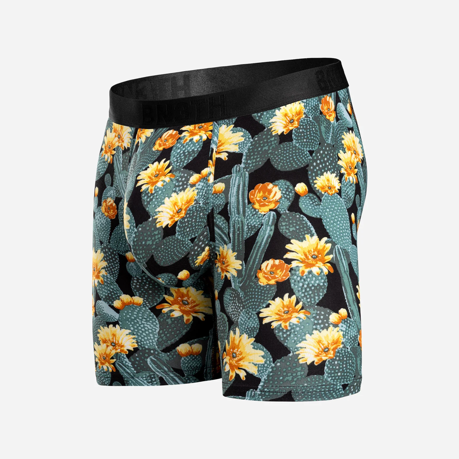 Classic Icon Boxer Brief:  Cactus Blossom - Black
