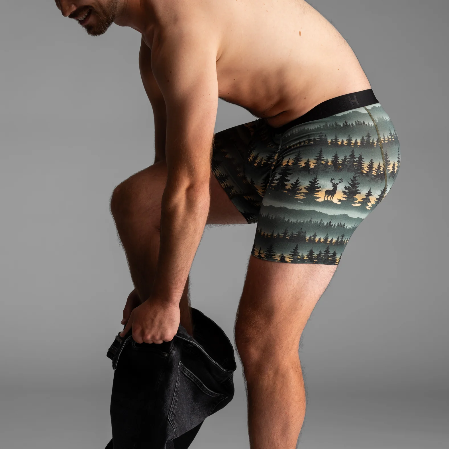 Classic Icon Boxer Brief:  Forest Stag - Deepest Spruce - Image 7