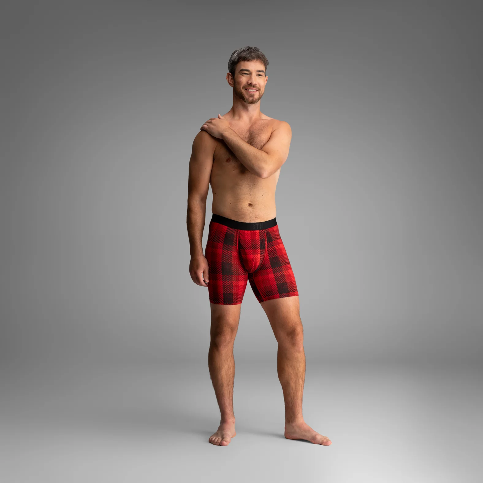 Classic Icon Boxer Brief:  Lumber Jack Plaid - Red - Image 2