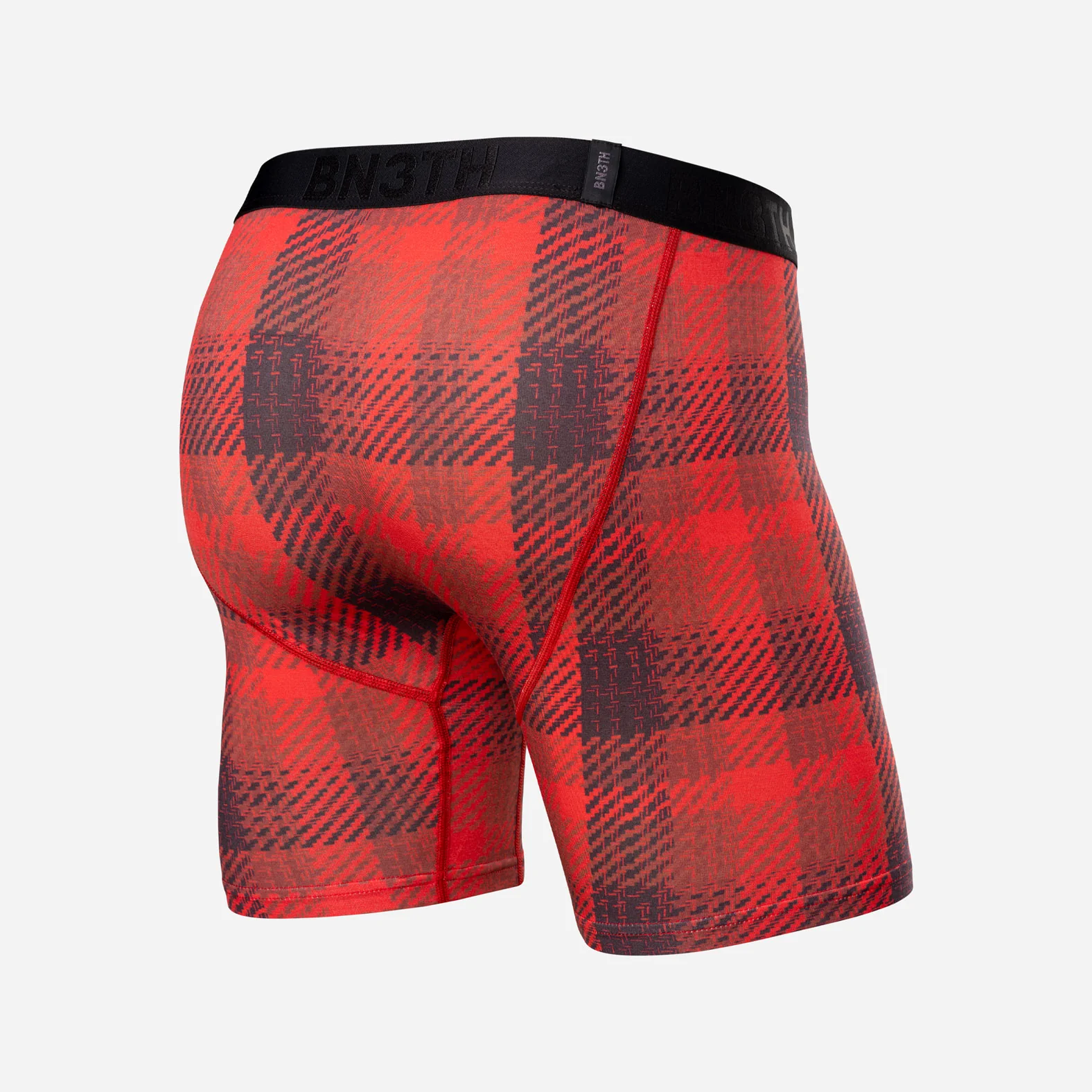 Classic Icon Boxer Brief:  Lumber Jack Plaid - Red - Image 3