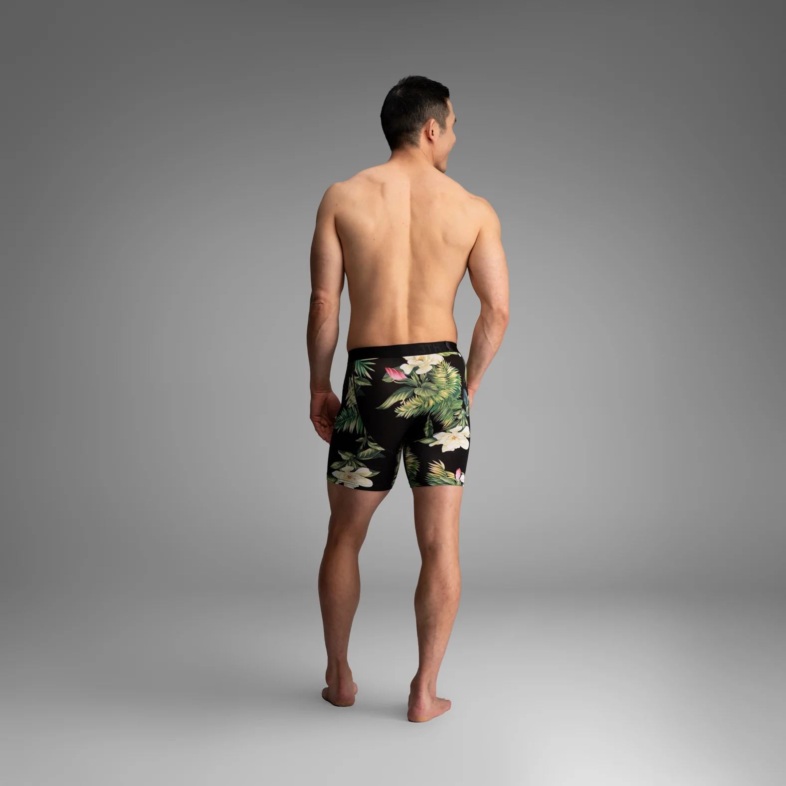Classic Icon Boxer Brief:  Magnolia - Black - Image 6