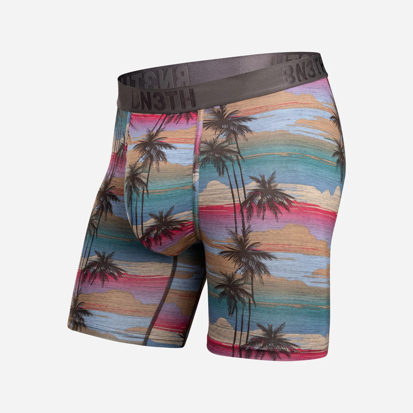 Classic Icon Boxer Brief: Palm Tree Horizon - Heather