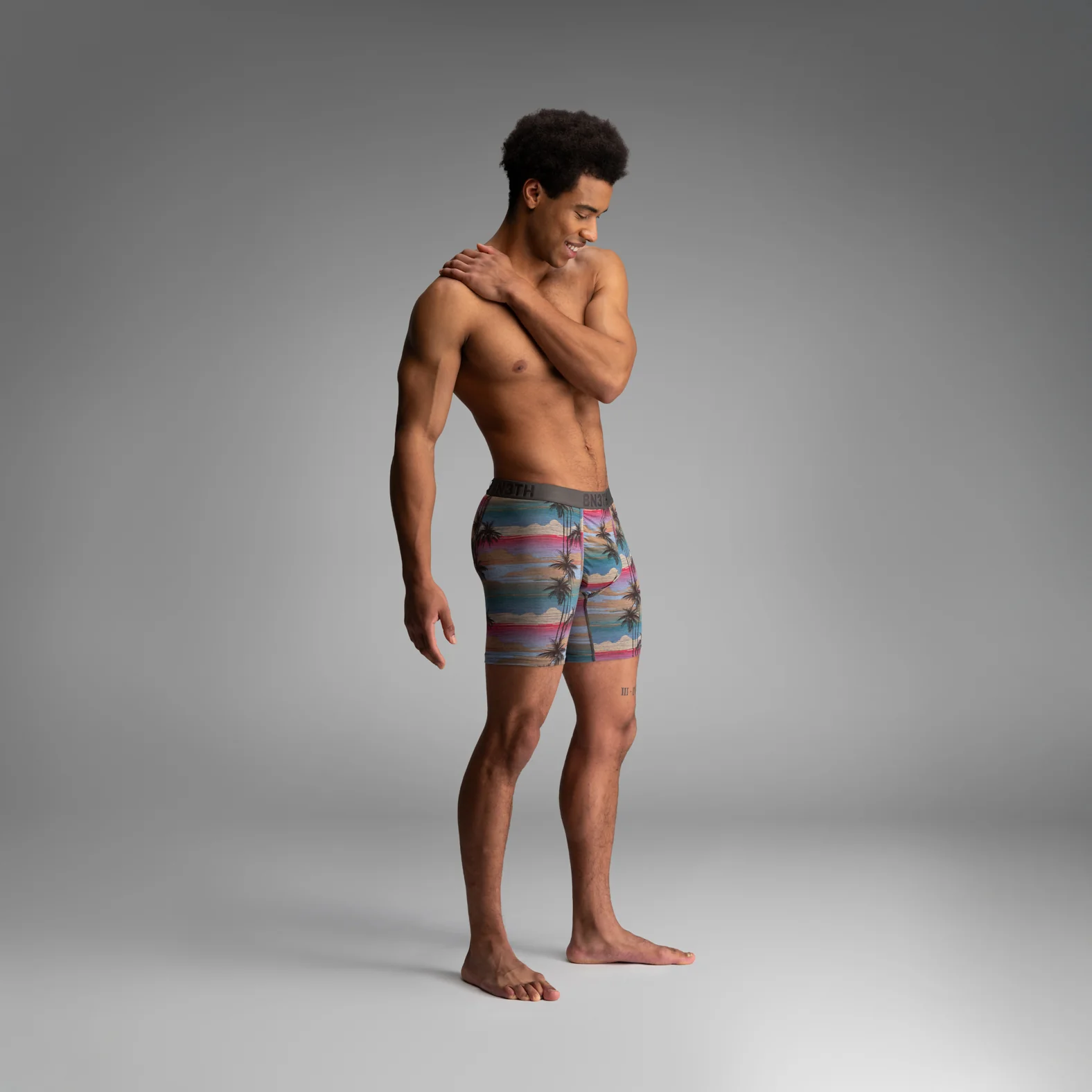Classic Icon Boxer Brief: Palm Tree Horizon - Heather - Image 4