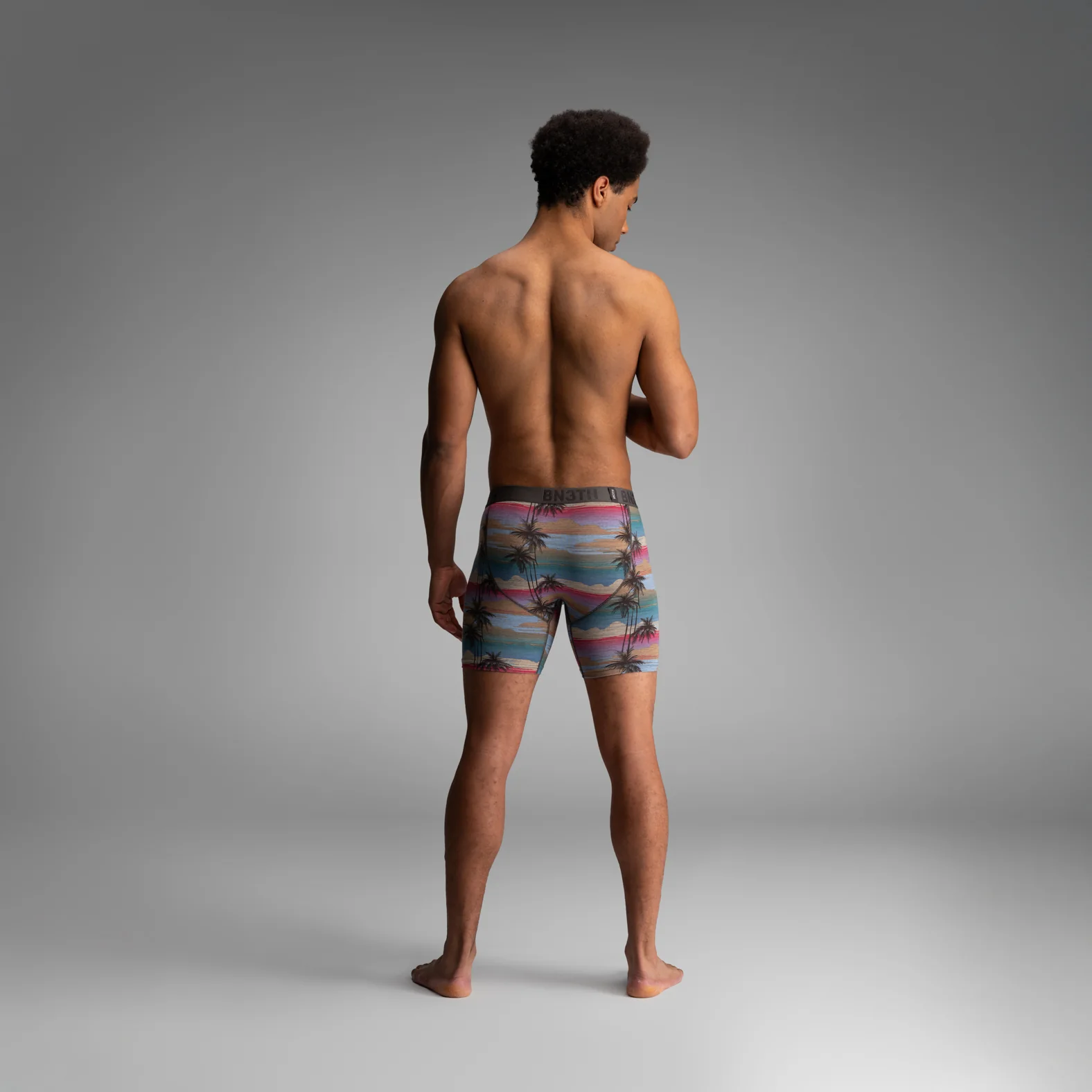 Classic Icon Boxer Brief: Palm Tree Horizon - Heather - Image 5