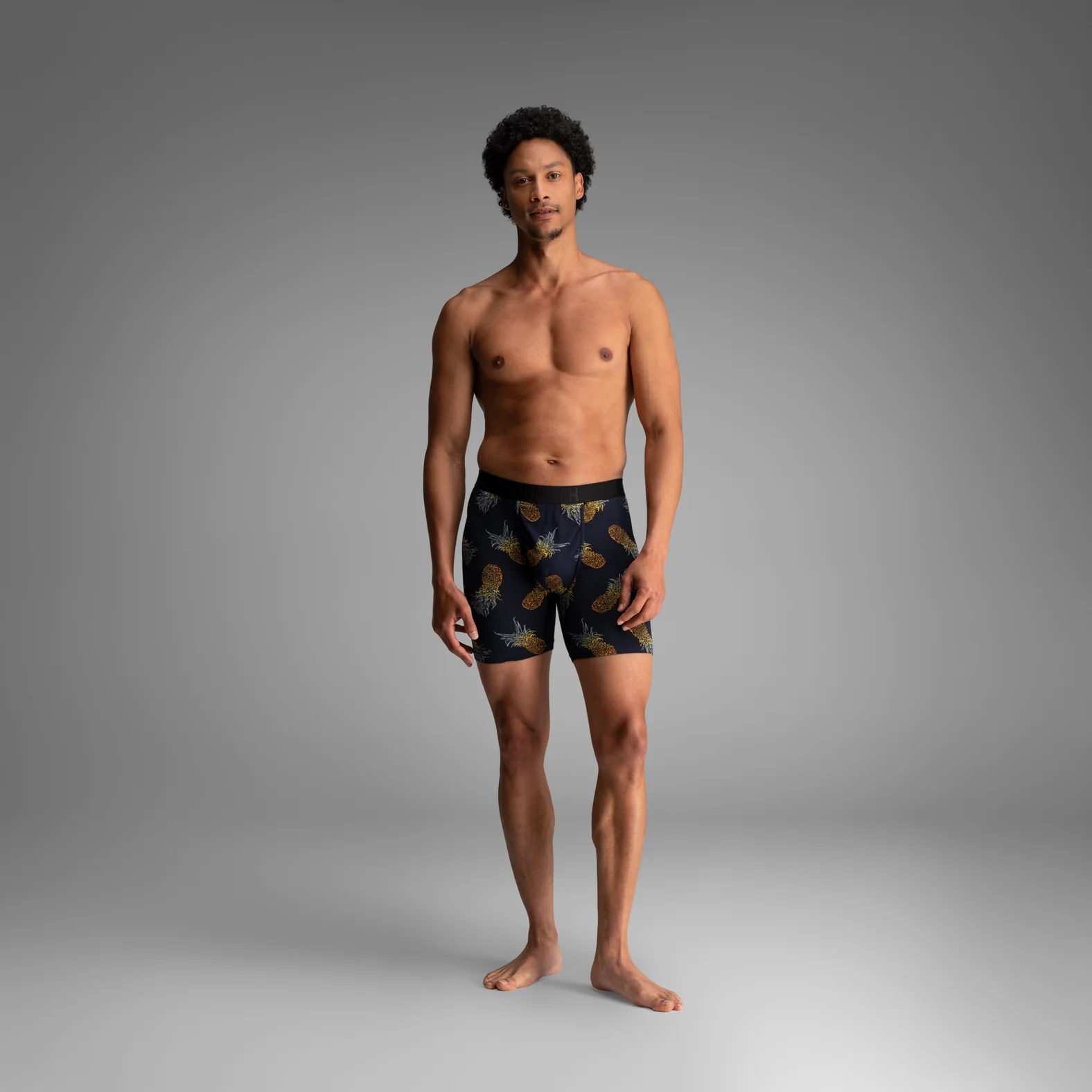 Classic Icon Boxer Brief:  Pineapple Ombre - Black - Image 2