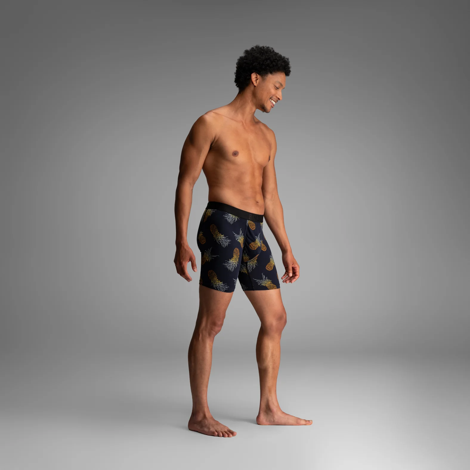 Classic Icon Boxer Brief:  Pineapple Ombre - Black - Image 4