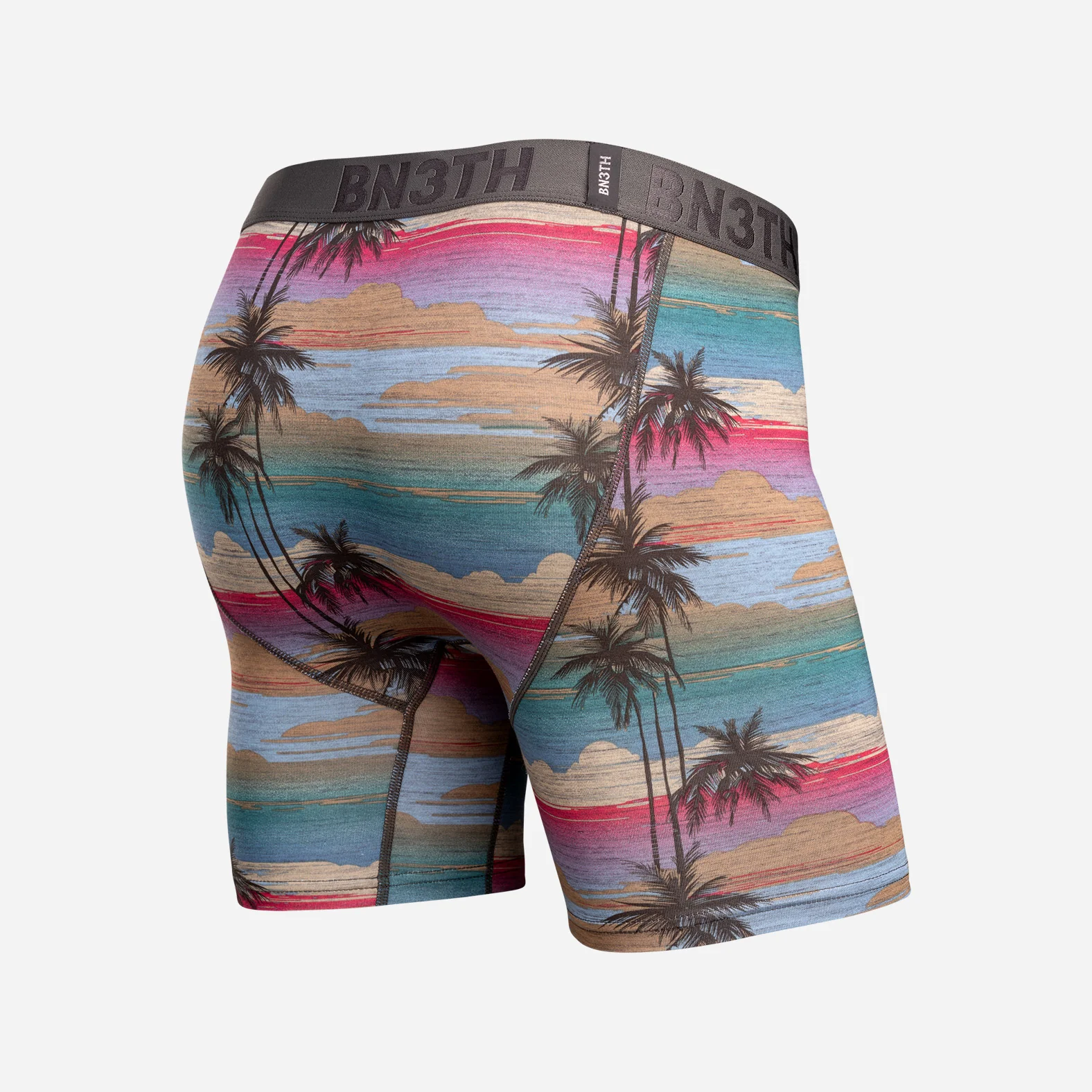 Classic Icon Boxer Brief With Fly : Palm Tree Horizon - Heather - Image 3