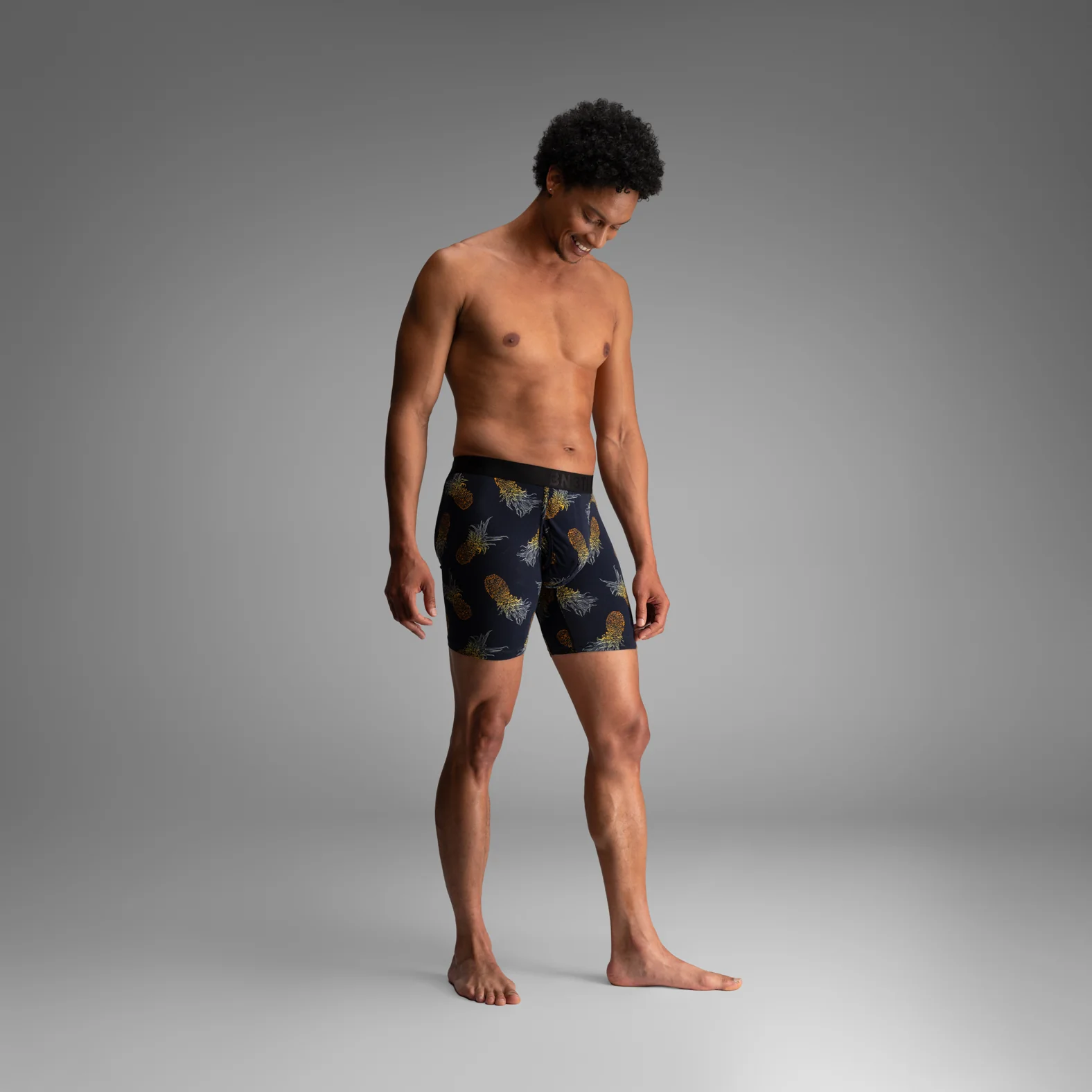 Classic Icon Boxer Brief With Fly : Pineapple Ombre - Black - Image 4