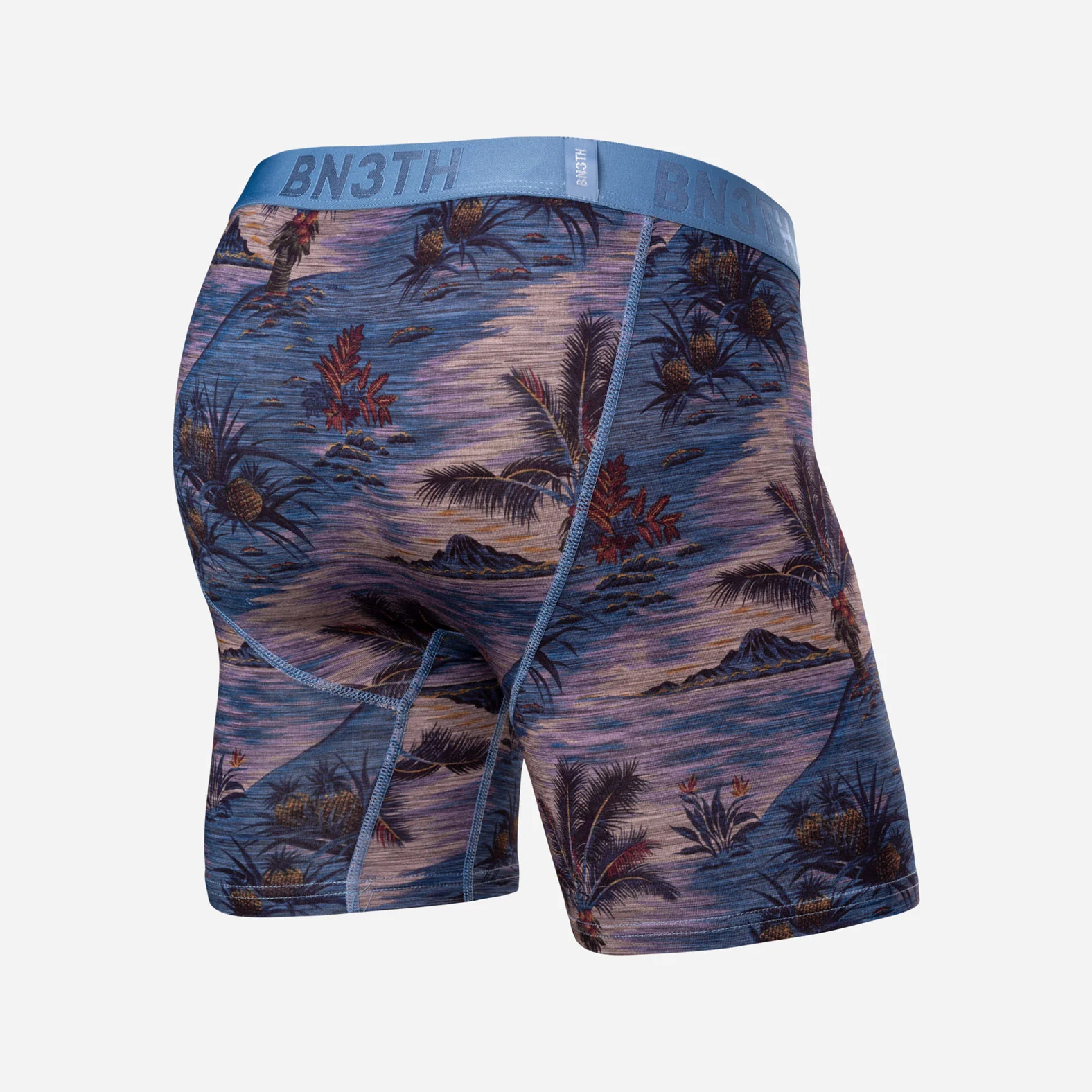 Classic Icon Boxer Brief With Fly : Vintage Tropics - Heather Fog - Image 3