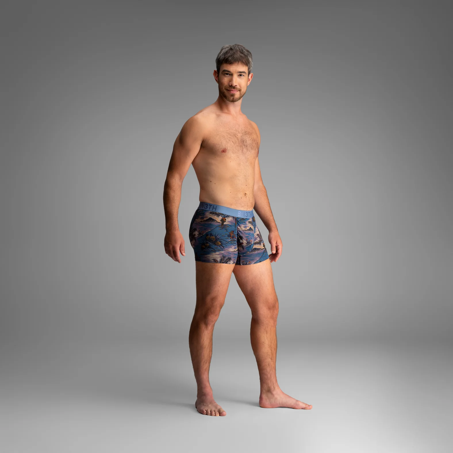 Classic Icon Trunk:  Vintage Tropics - Heather Fog - Image 4