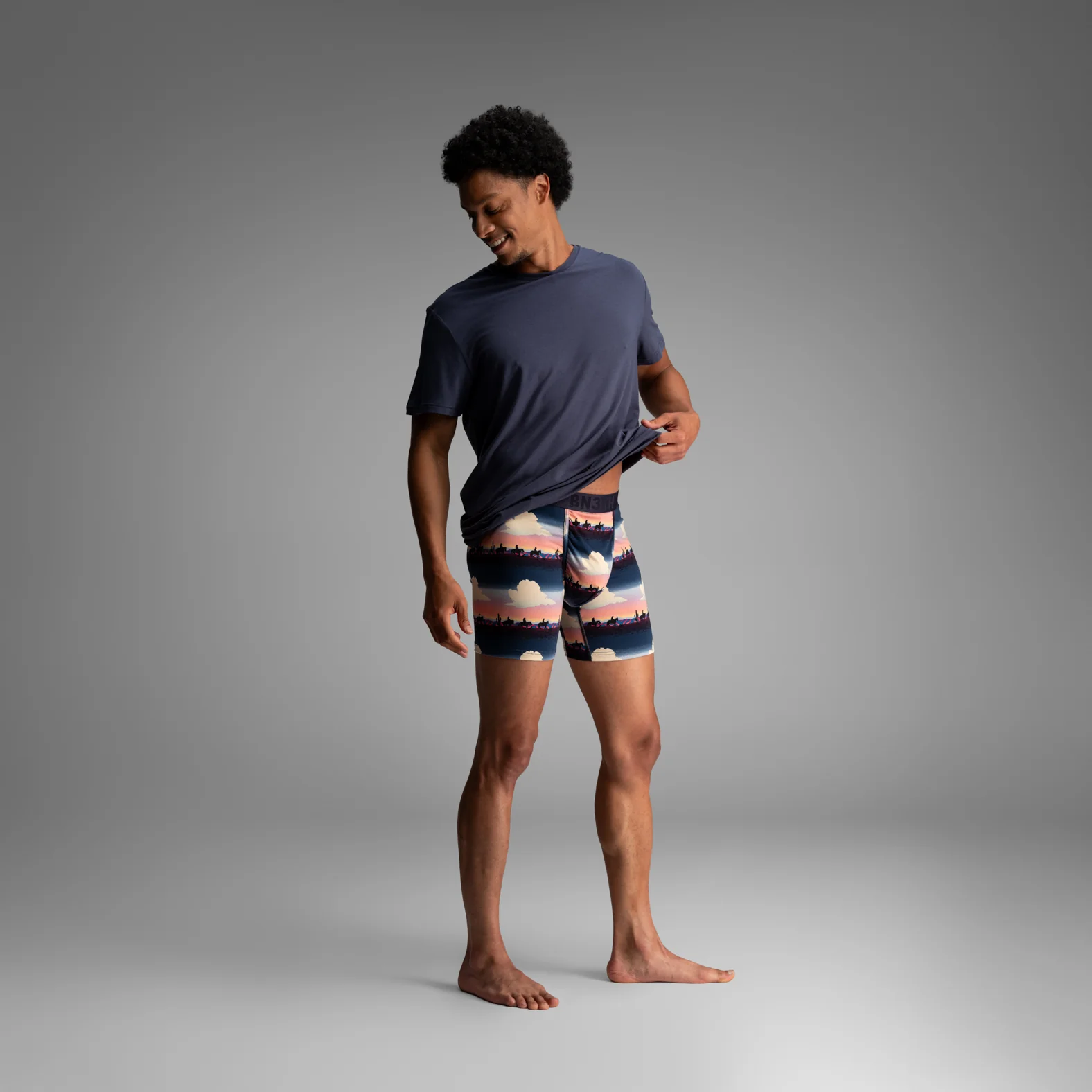 Essentials Boxer Brief: Cloudy Range - Pink - Image 4