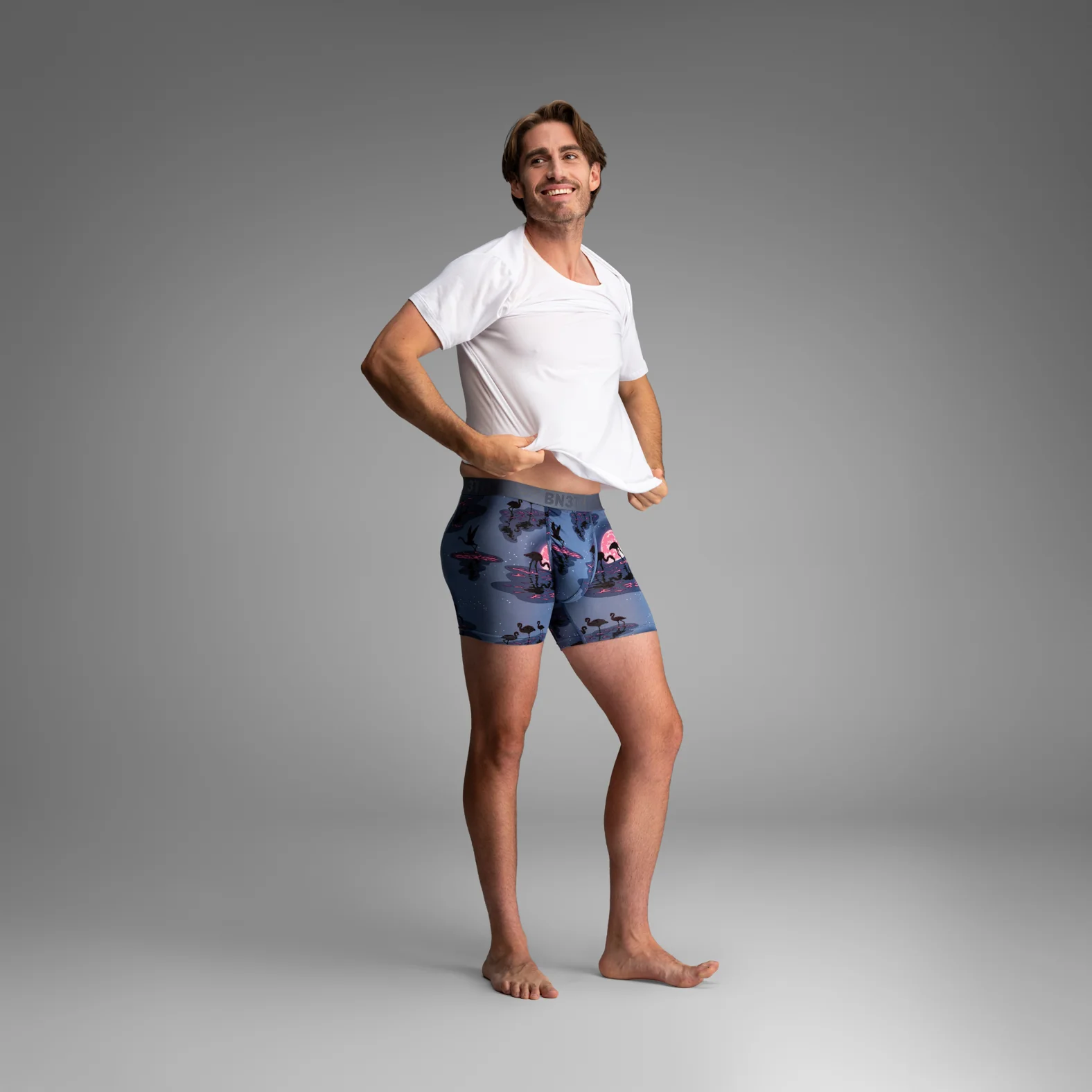 Essentials Boxer Brief: Moonlight Flamingo - Pink - Image 5