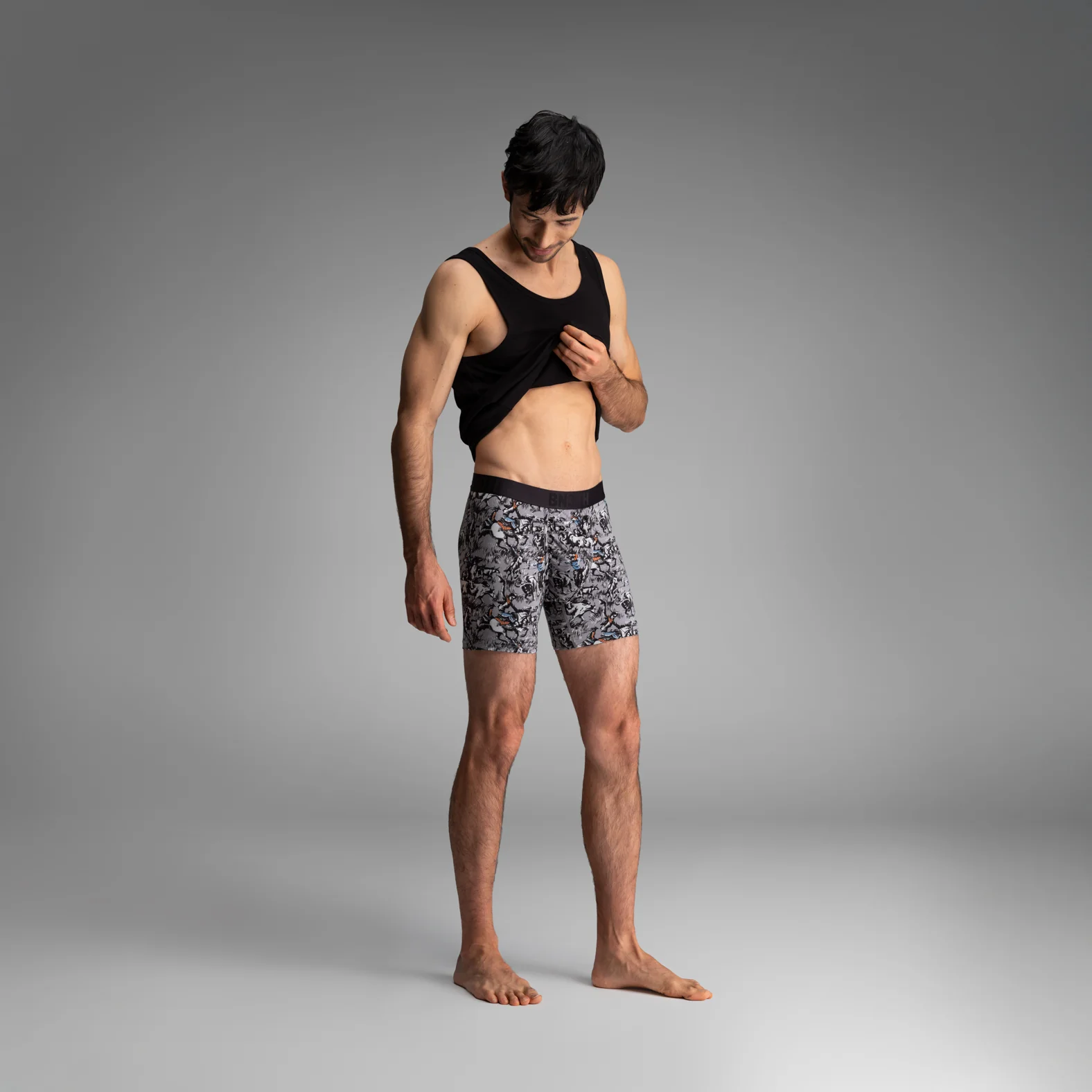 Essentials Boxer Brief : Prairie Dust Up/Heather Grey/Black 3 Pack - Image 3