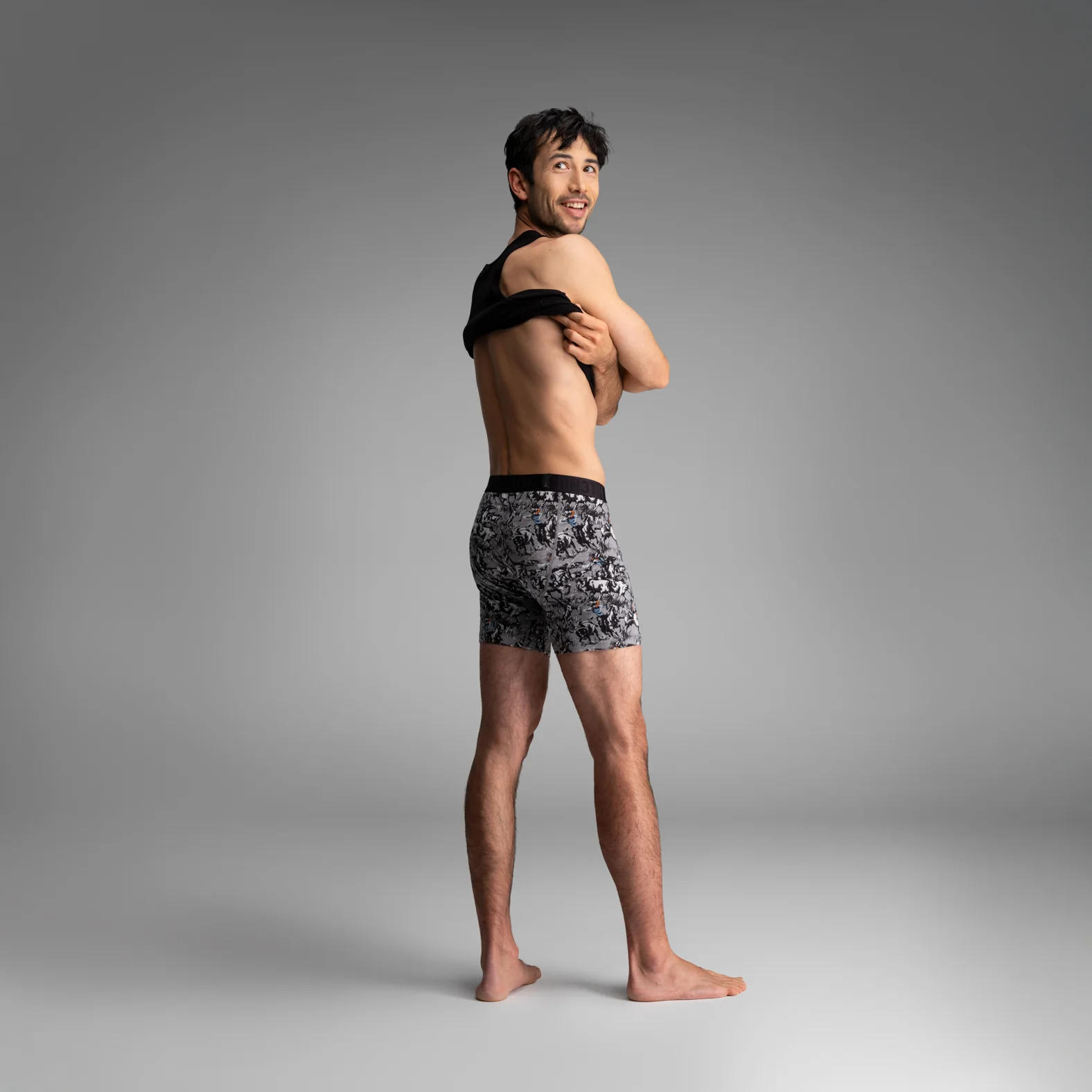 Essentials Boxer Brief : Prairie Dust Up/Heather Grey/Black 3 Pack - Image 4