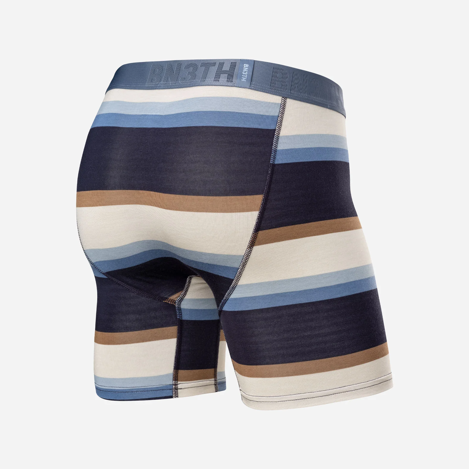 Essentials Boxer Brief: Retro Wide Stripe - Dark Navy - Image 3