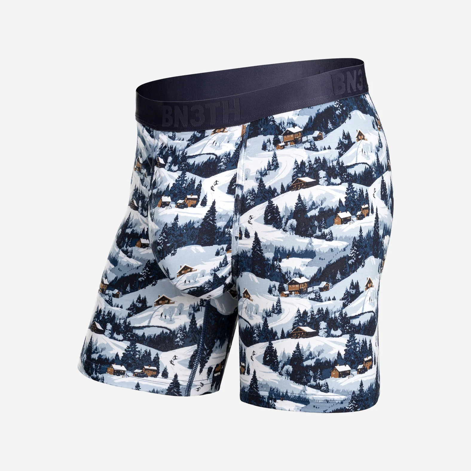 Essentials Boxer Brief: Winter Town - Blue