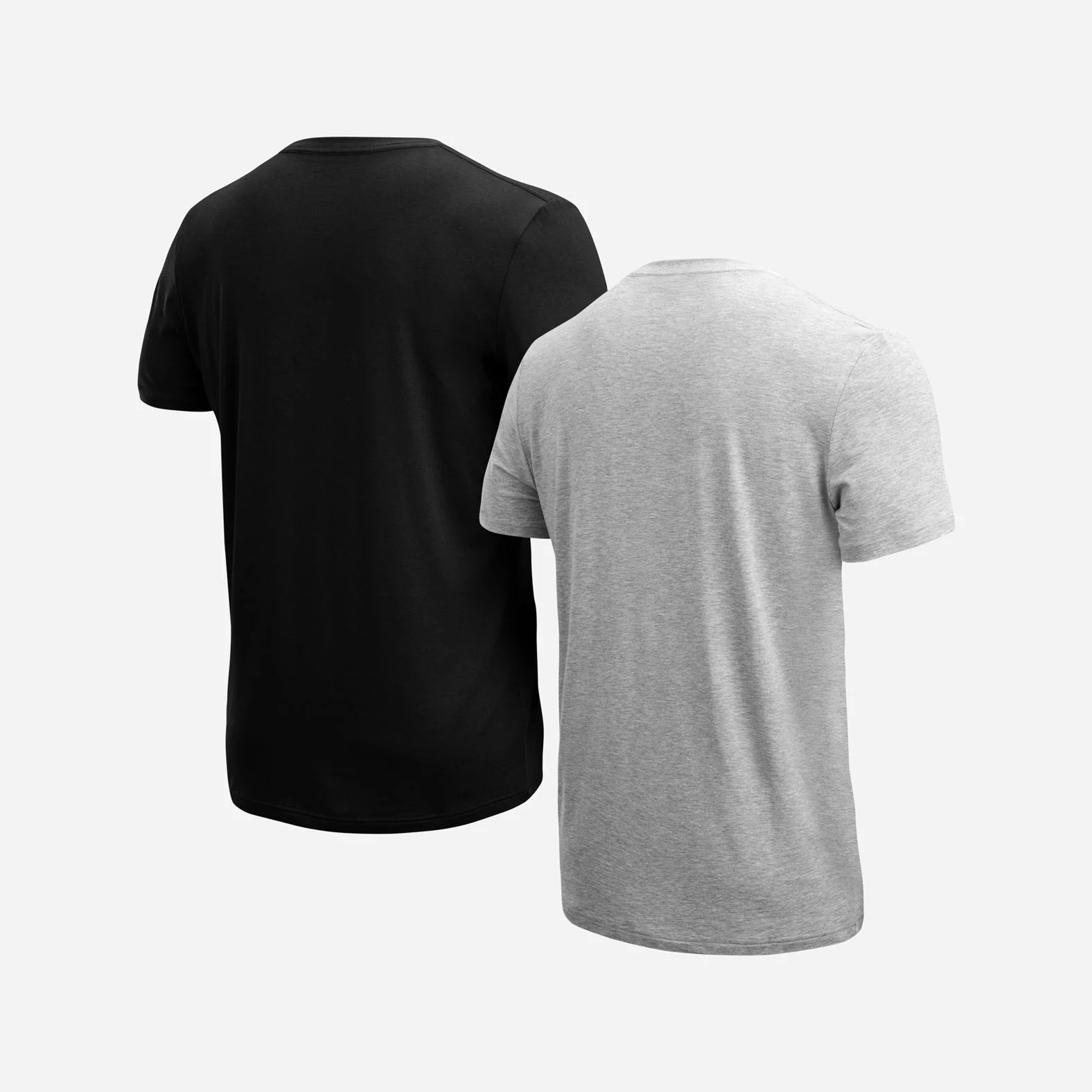 Essentials Crew T-Shirt: Black/Heather Grey 2 Pack - Image 3