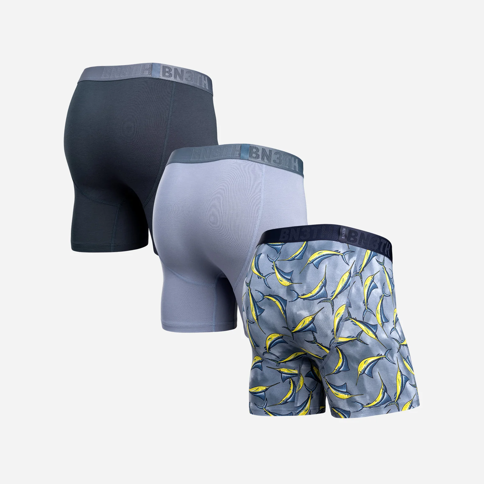 Essentials Boxer Brief: Deep Blue Strike - Mirage/Dusty Blue/ Midnight Navy 3 Pack - Image 3