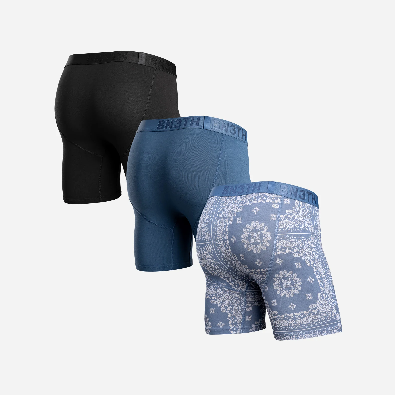 Classic Icon Boxer Brief: Bandana Fog/Fog/Black 3-Pack - Image 3