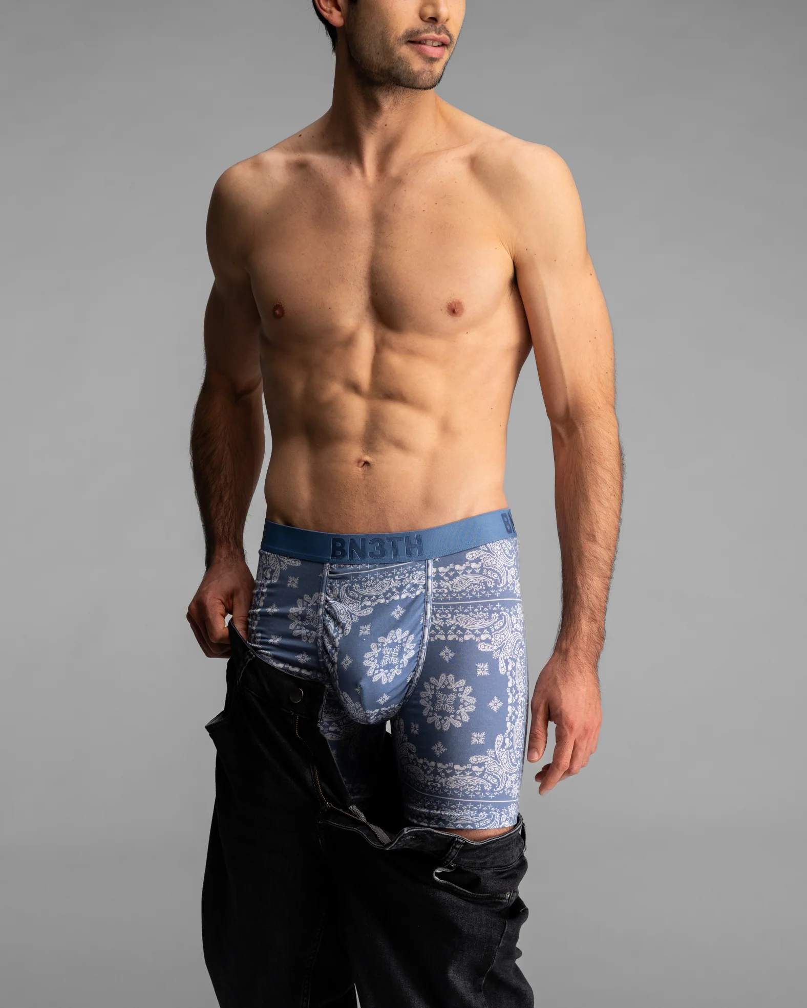 Classic Icon Boxer Brief: Bandana Fog/Fog/Black 3-Pack - Image 5