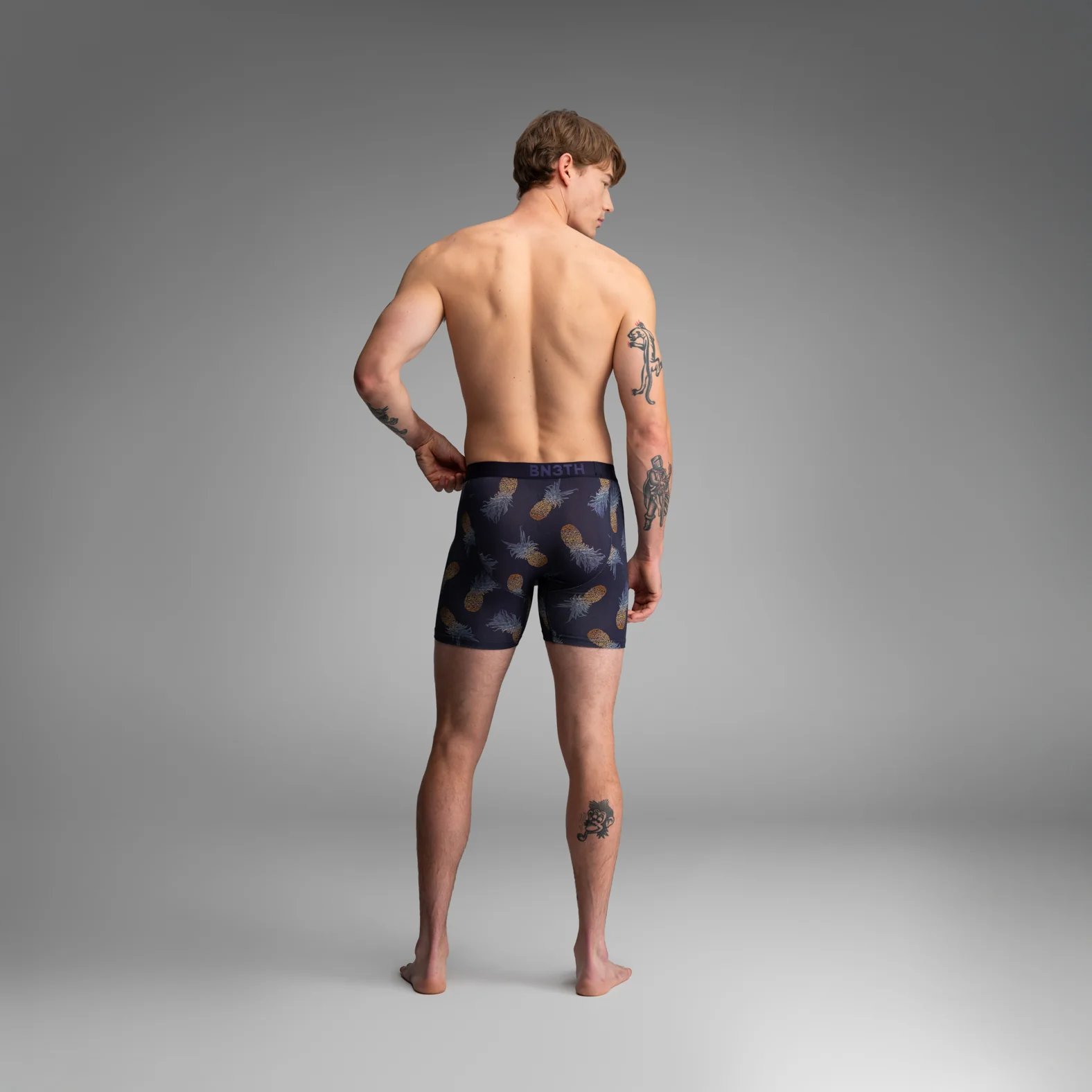 Classic Icon Boxer Brief Bundle: Black/Gargoyle/Pineapple Ombre-Dark Navy 3-Pack - Image 4