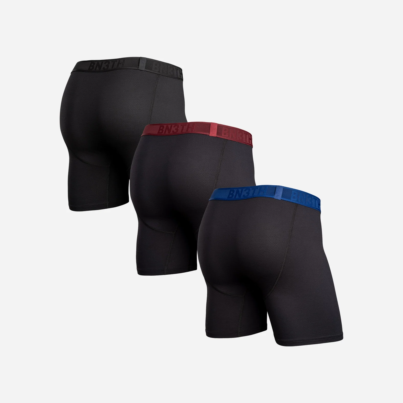 Pro Flex Boxer Brief: Black/Recovery/Rhubarb 3 Pack - Image 3