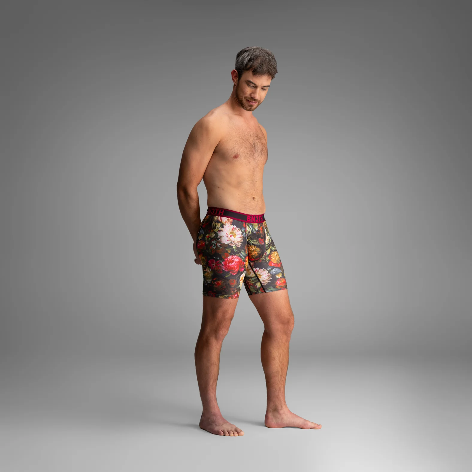 Pro Flex Max Boxer Brief:  Gothic Bouquet - Pink - Image 4
