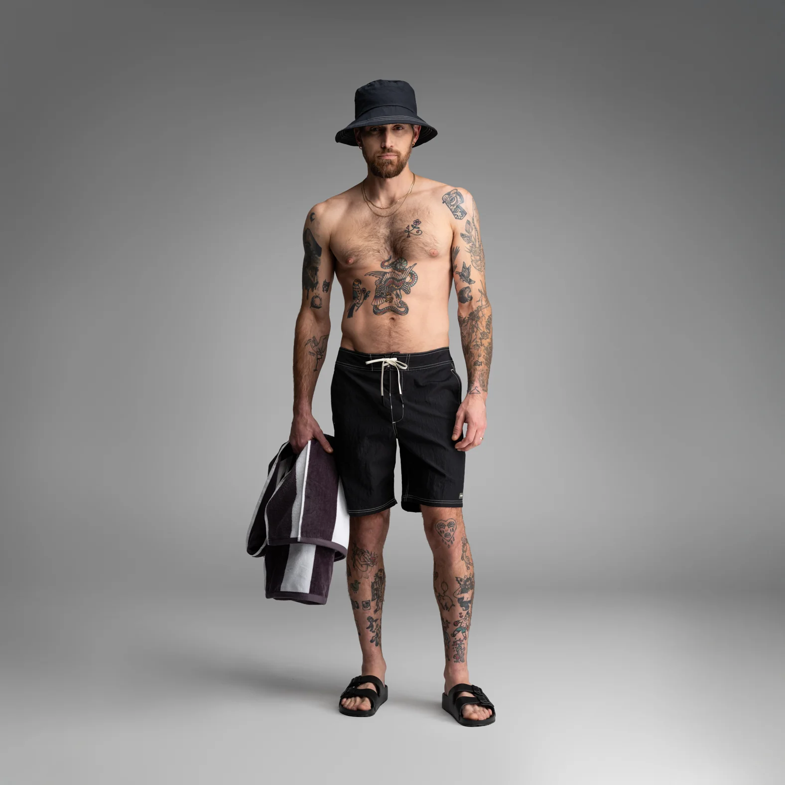 Riptide 2N1 Boardshort: Black - Image 5